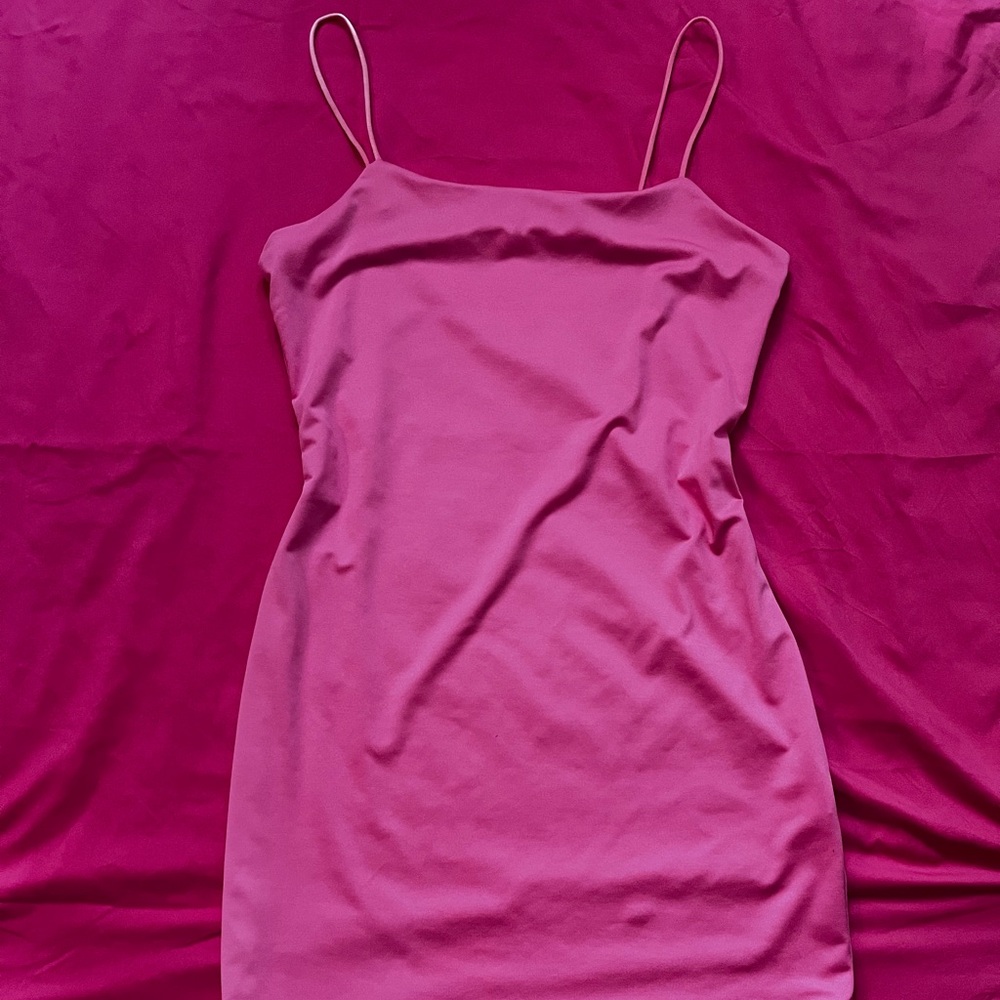 Pink mini dress